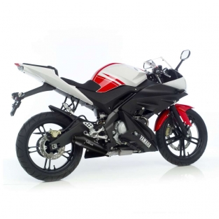 Leovince GP Style RVS Black Compleet Uitlaatsysteem met E-keur Yamaha YZF 125 R 2008-2013